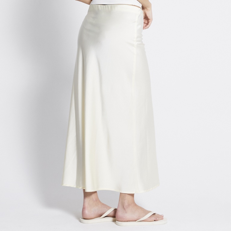 Satin skirt "Corinne" Light Yellow